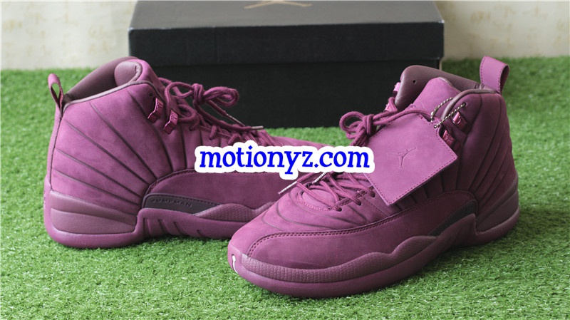 Authentic Air Jordan 12 PSNY Burgundy bordeaux